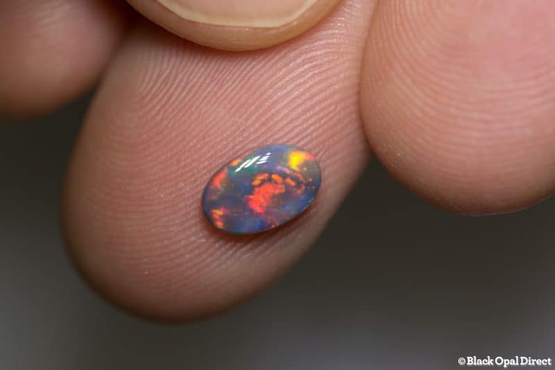 0.71 ct black opal 8x5x2.5mm - Image 4