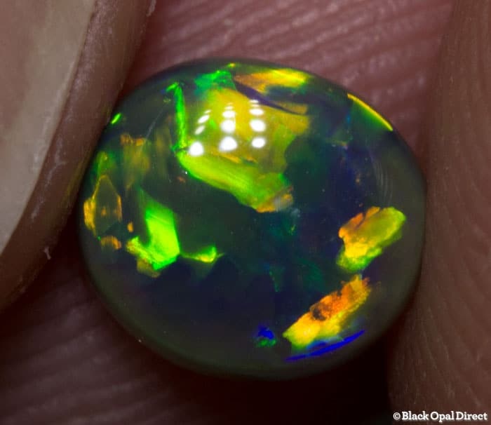 0.73 ct gem black opal 7x6x2.5mm - Image 3