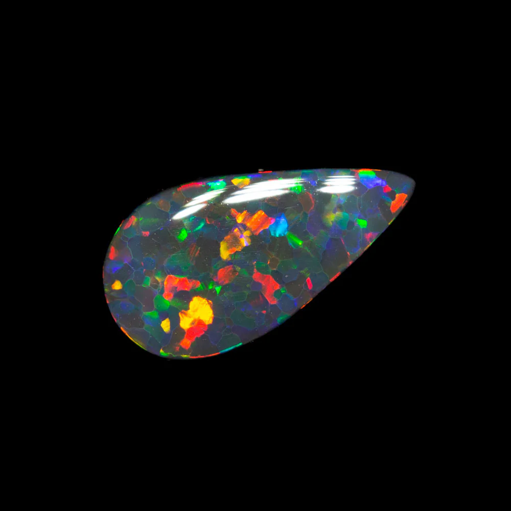 0.74 ct gem black opal 9.5x5.1x2.4mm - Image 3