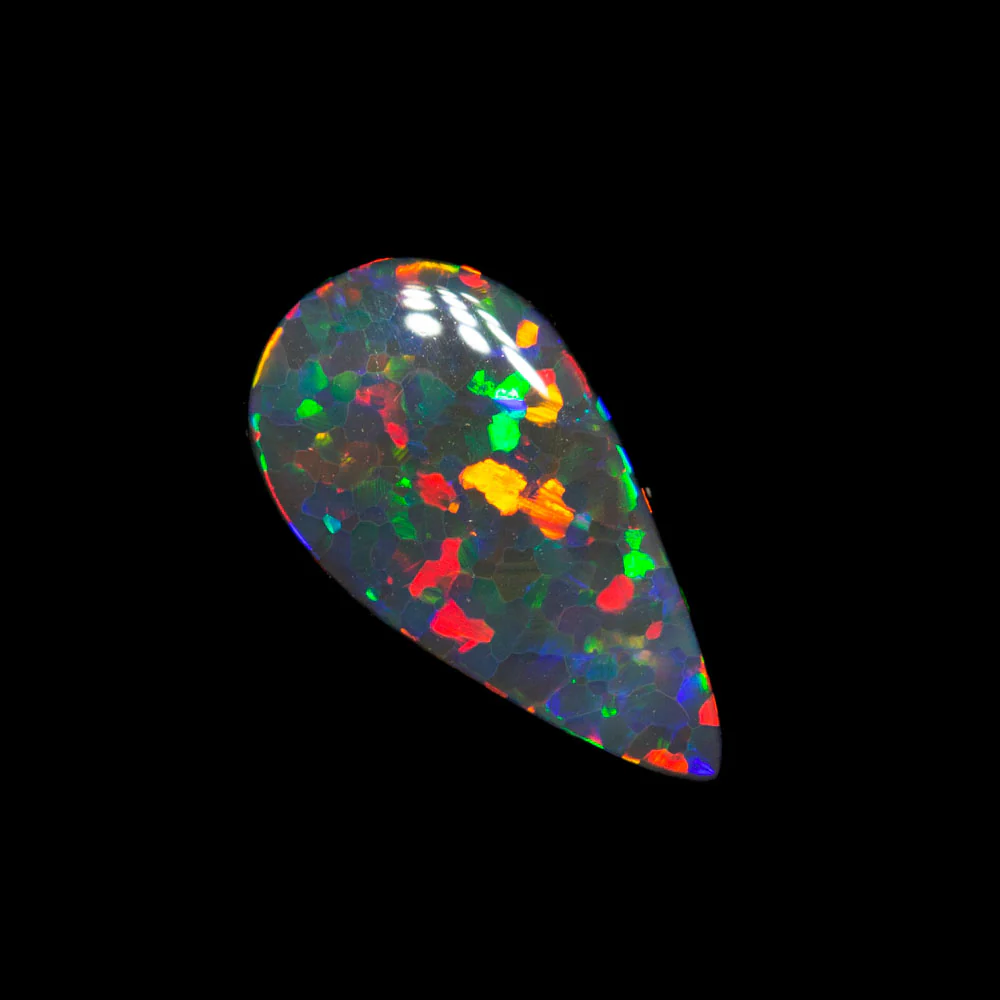 0.74 ct gem black opal 9.5x5.1x2.4mm - Image 4