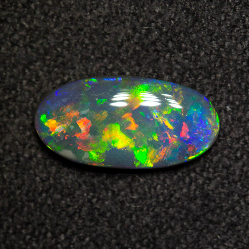 0.74 ct gem black opal 9.9x5x2.2mm - Image 2