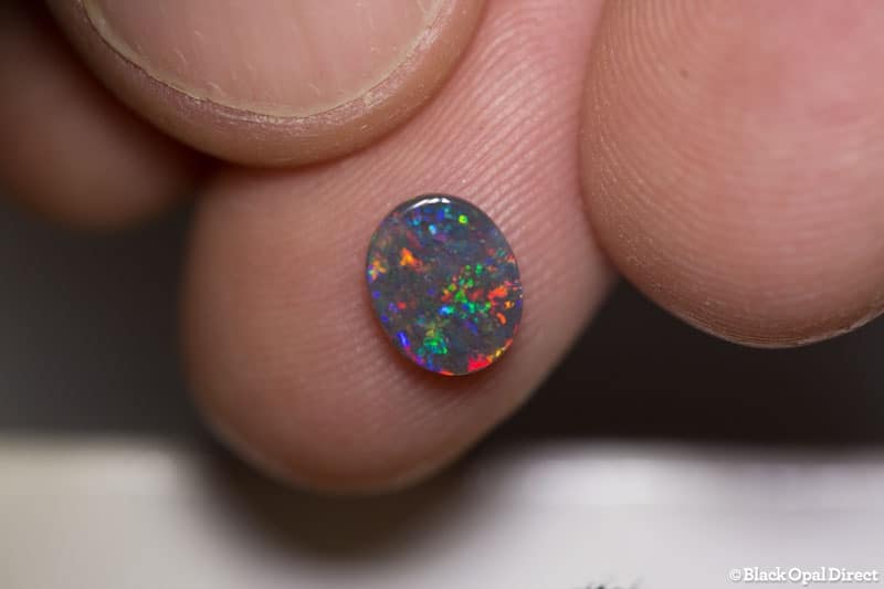 0.75 ct black opal 8x6x2mm - Image 2