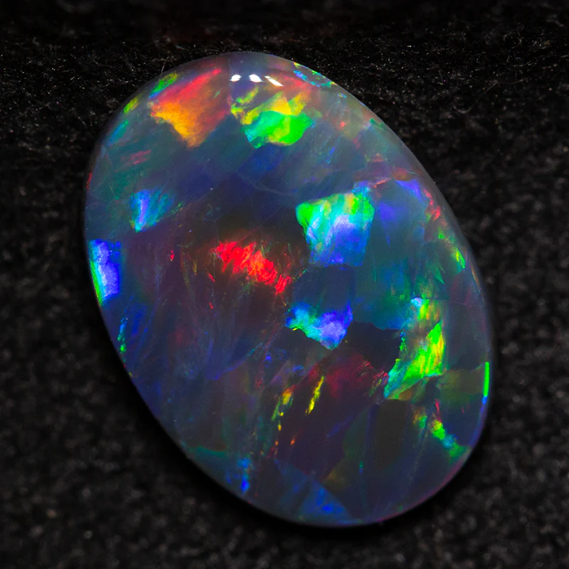 0.75 ct black opal 9.3x6.7x1.8mm - Image 3
