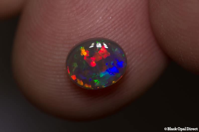0.75 ct gem black crystal opal 7x6x2.5mm - Image 2