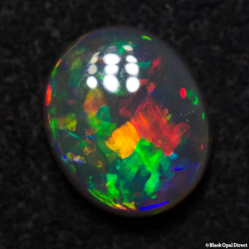 0.75 ct gem black crystal opal 7x6x2.5mm - Image 3