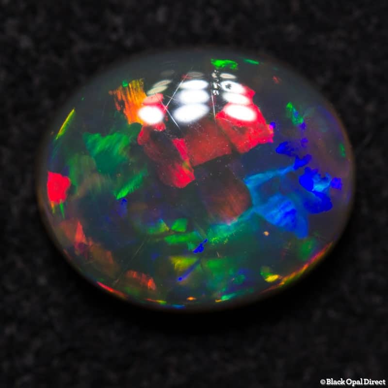 0.75 ct gem black crystal opal 7x6x2.5mm - Image 4