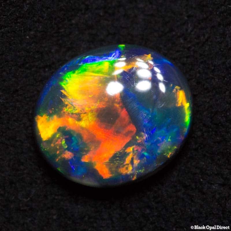 0.75 ct top gem black opal 7x6x2mm - Image 2
