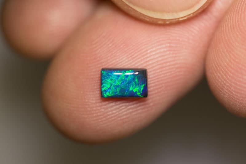 0.76 ct black opal pillow cut 7x4.5x2.5mm - Image 2