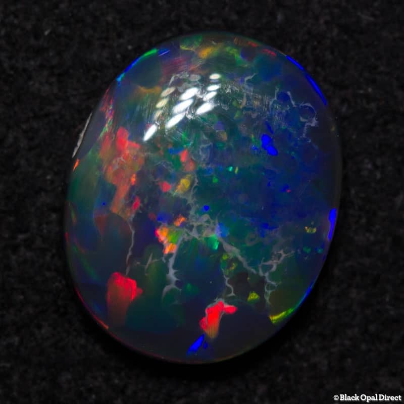 0.77 ct gem black opal 8x6x2mm - Image 3