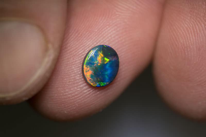 0.78 ct gem black opal 7.5x6x2mm - Image 2