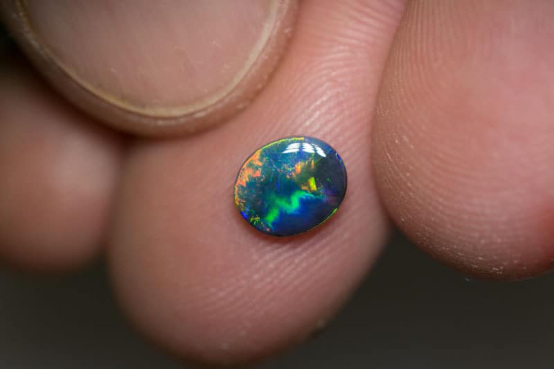 0.78 ct gem black opal 7.5x6x2mm - Image 3