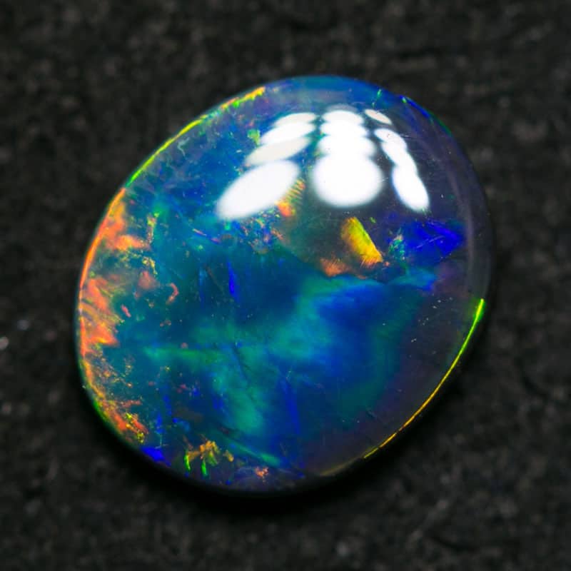 0.78 ct gem black opal 7.5x6x2mm - Image 4