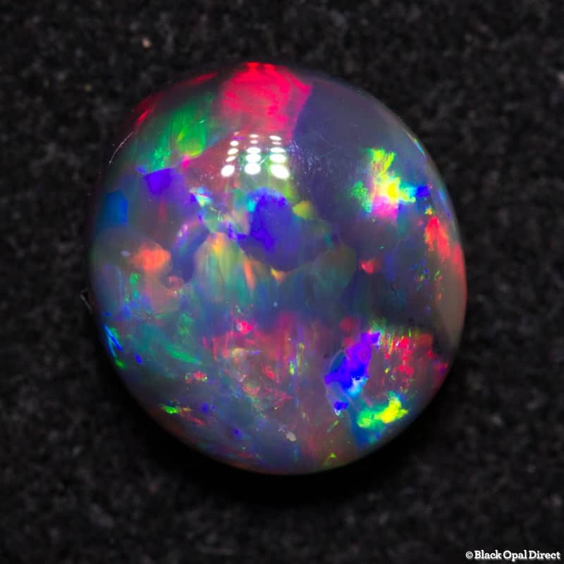 0.78 ct gem black opal 7x6x3mm - Image 3