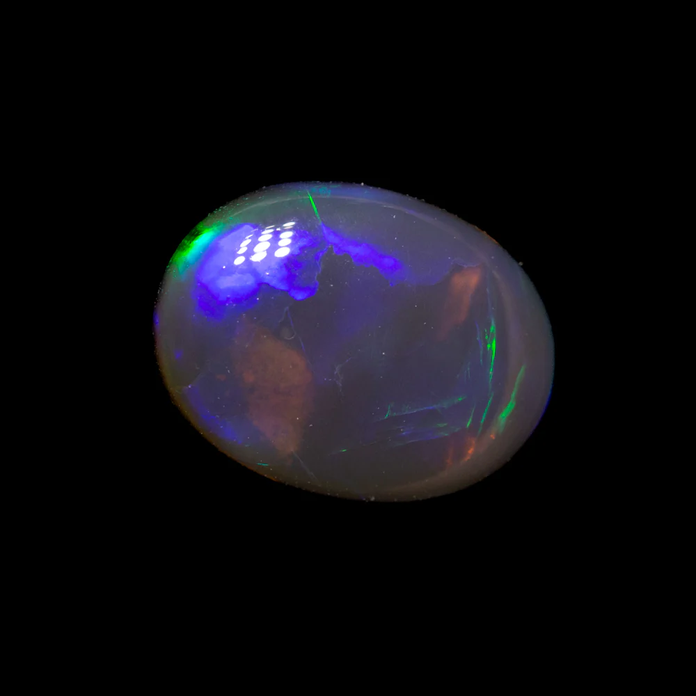 0.79 ct black crystal opal 7.8x5.9x2.6mm - Image 2