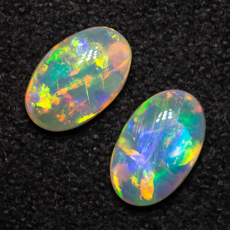 0.79 ct crystal opal pair 6.6x4.2x2.4mm - Image 3