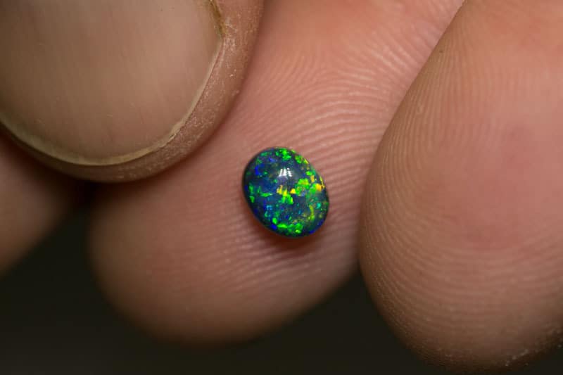 0.79 ct gem black opal 6x5x4mm - Image 2