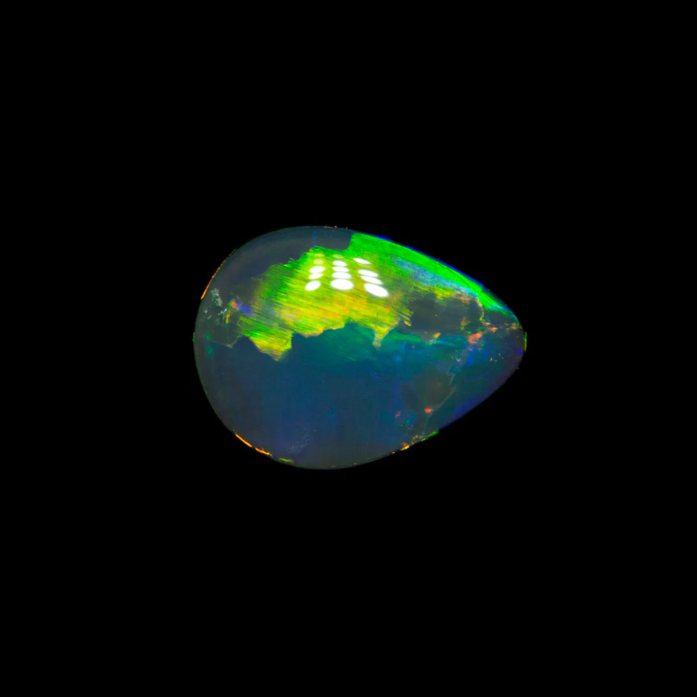 0.79 ct gem black opal 7.5x5.6x3mm - Image 2