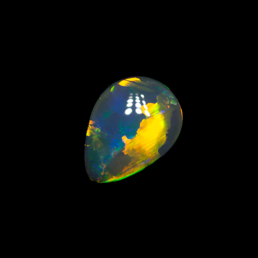 0.79 ct gem black opal 7.5x5.6x3mm - Image 3