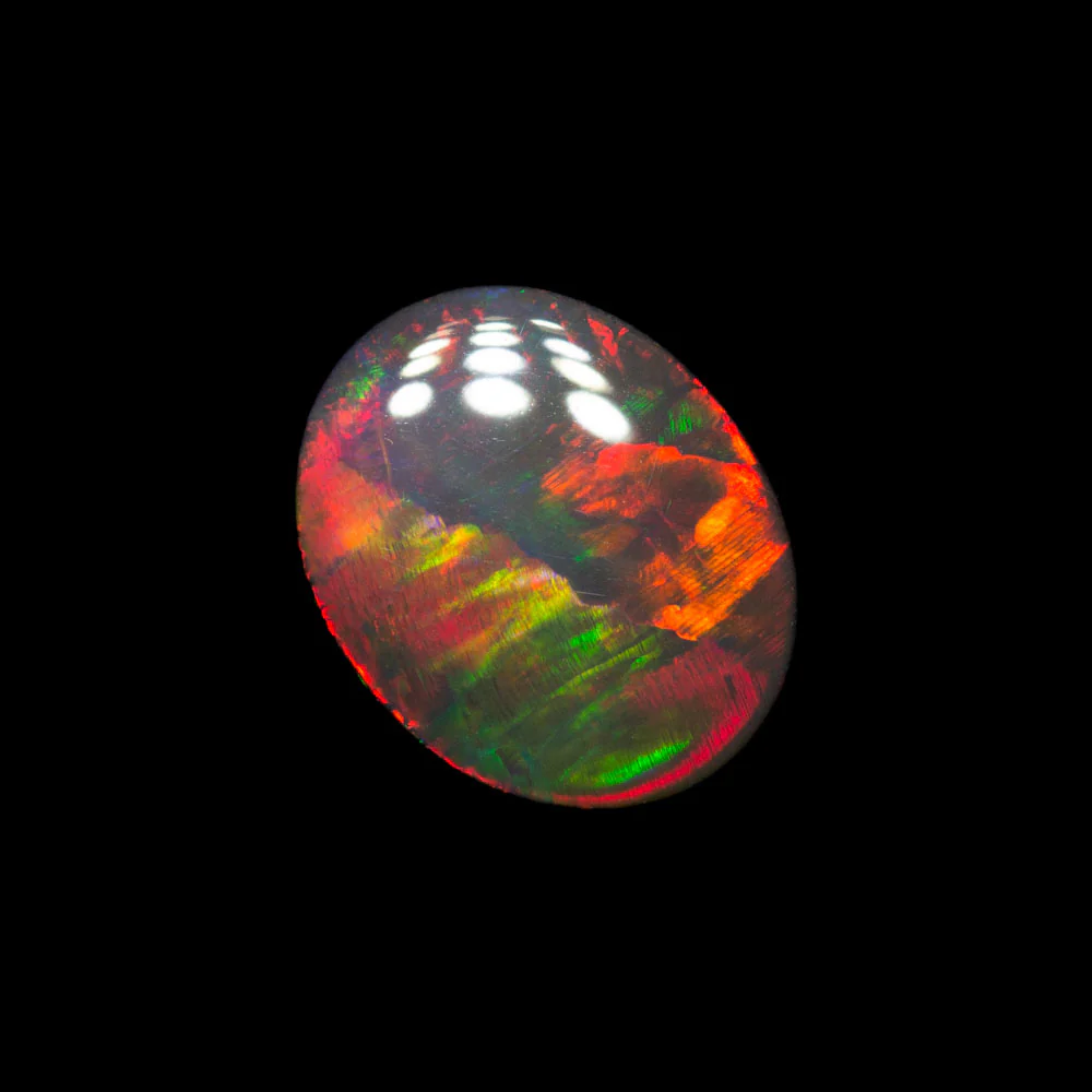 0.79 ct gem black opal 7.9x6.4x2.3mm - Image 2