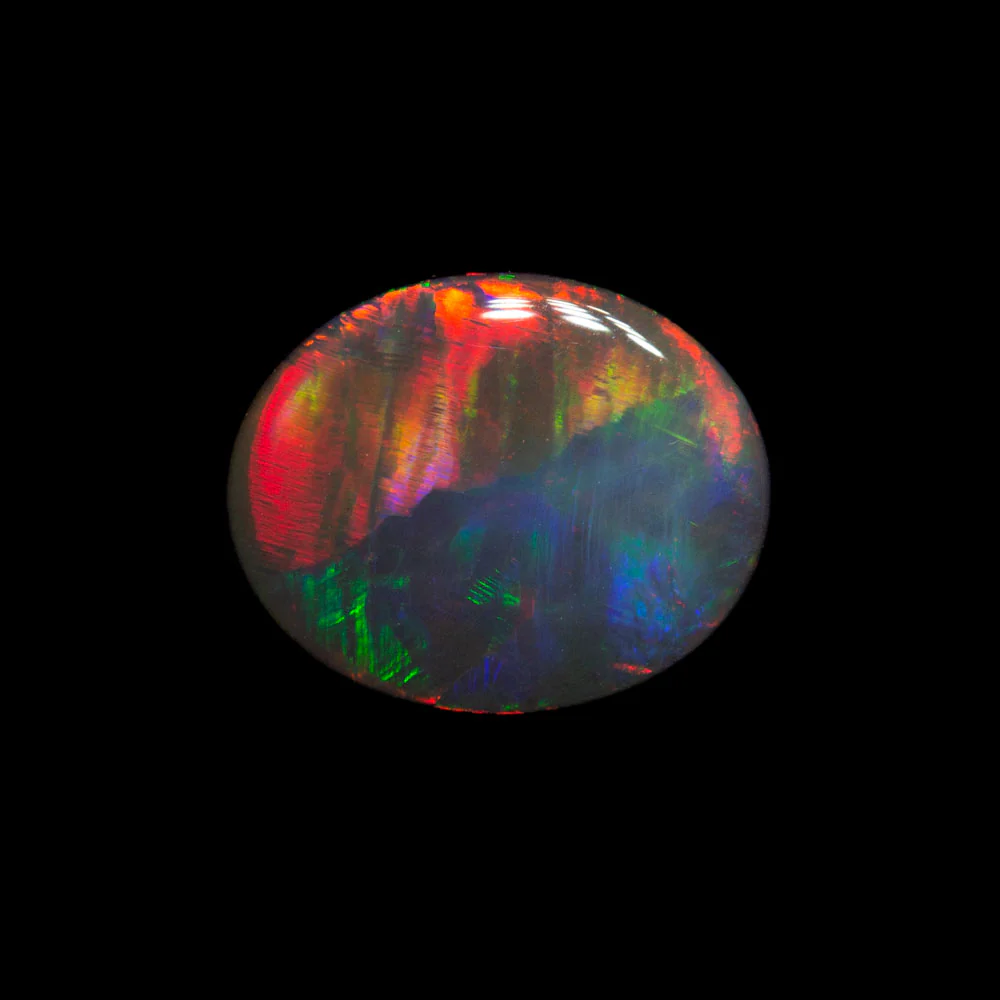 0.79 ct gem black opal 7.9x6.4x2.3mm - Image 3