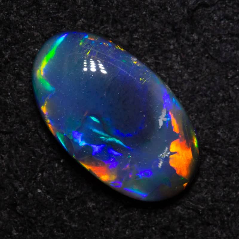 0.80 ct black opal 9x5.3x2.4mm - Image 2