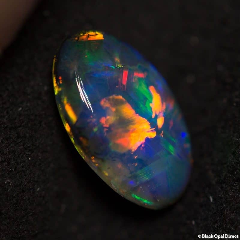 0.80 ct gem black opal 8.5x5x3mm - Image 4