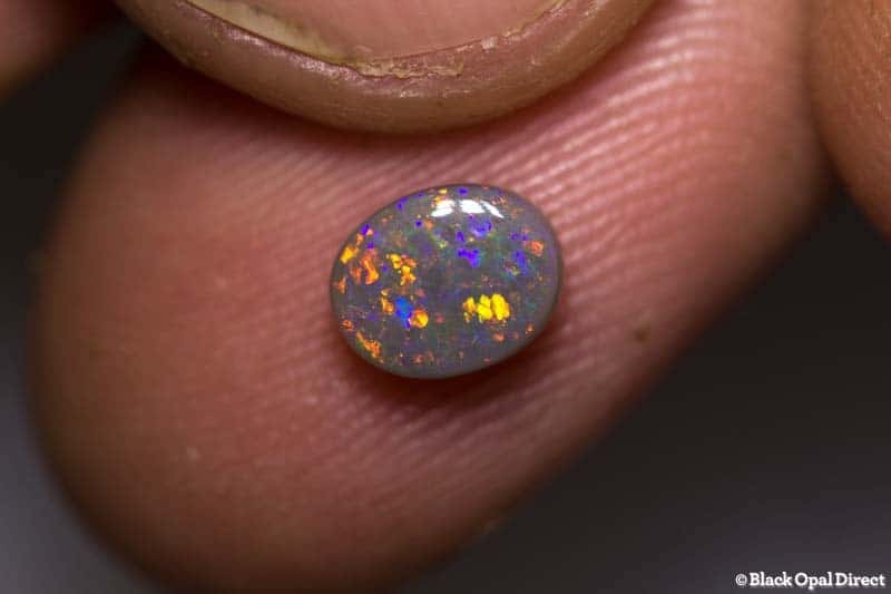 0.80 ct semi black opal 6x5x3mm - Image 2