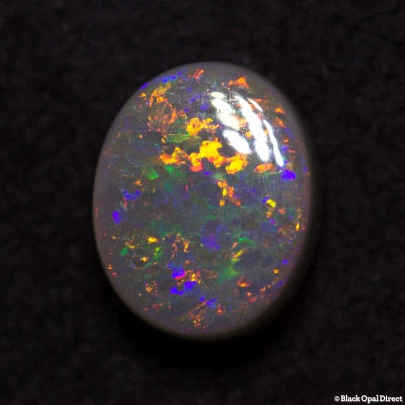 0.80 ct semi black opal 6x5x3mm - Image 3