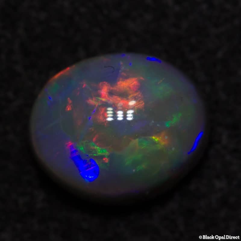 0.80 ct semi black opal 6x5x3mm - Image 3
