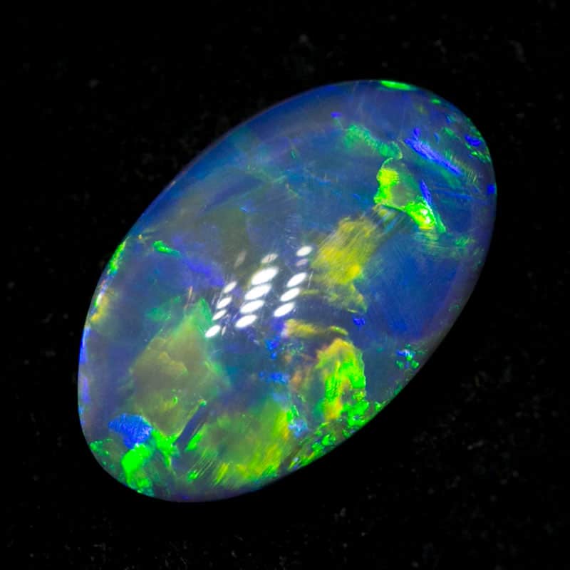 0.81 ct black opal 9x5x2mm - Image 2