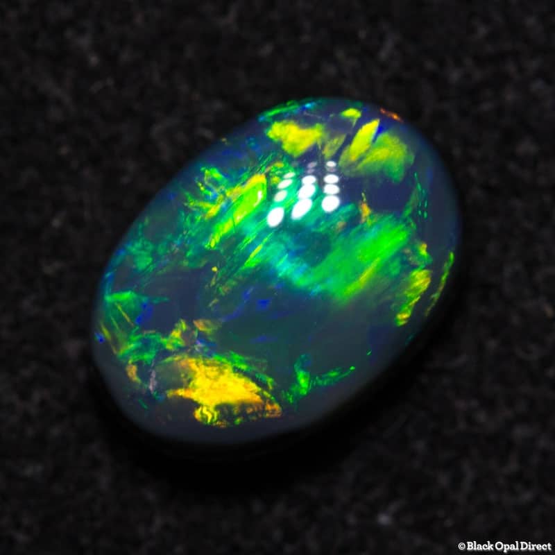 0.81 ct gem black opal 7x5x3mm - Image 3