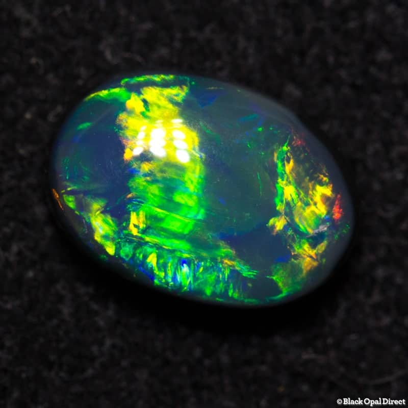 0.81 ct gem black opal 7x5x3mm - Image 4
