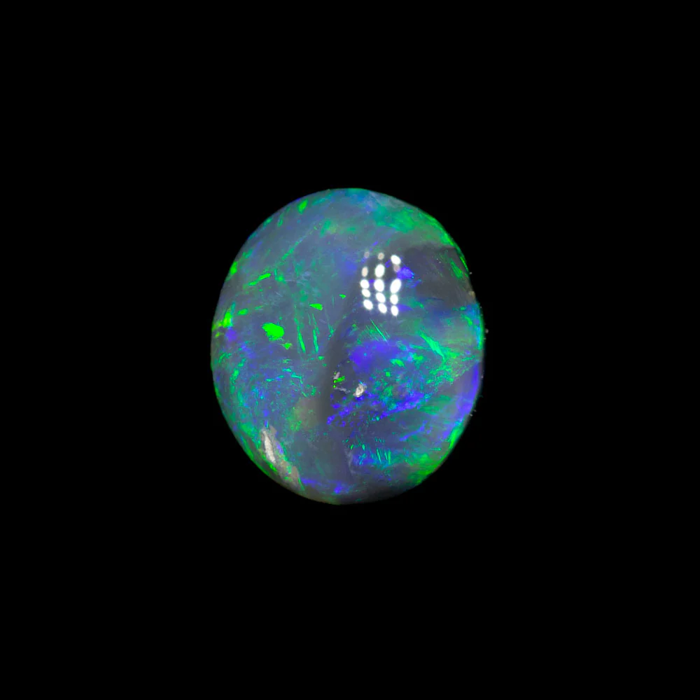 0.82 ct dark crystal opal 7x6.1x3mm - Image 2