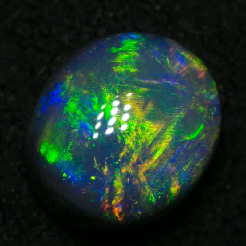 0.82 ct gem black opal 6x5x3mm - Image 4