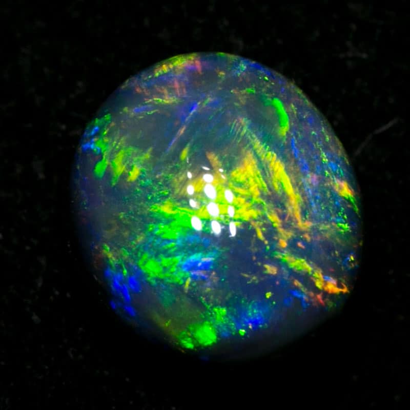 0.82 ct gem black opal 6x5x3mm - Image 5