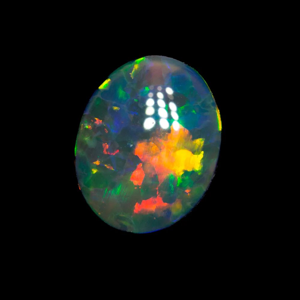 0.82 ct gem black opal 7.9x6.4x2.5mm - Image 2