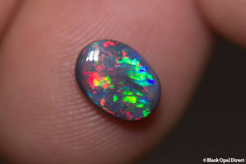 0.82 ct gem black opal 8.3x6x3mm - Image 3