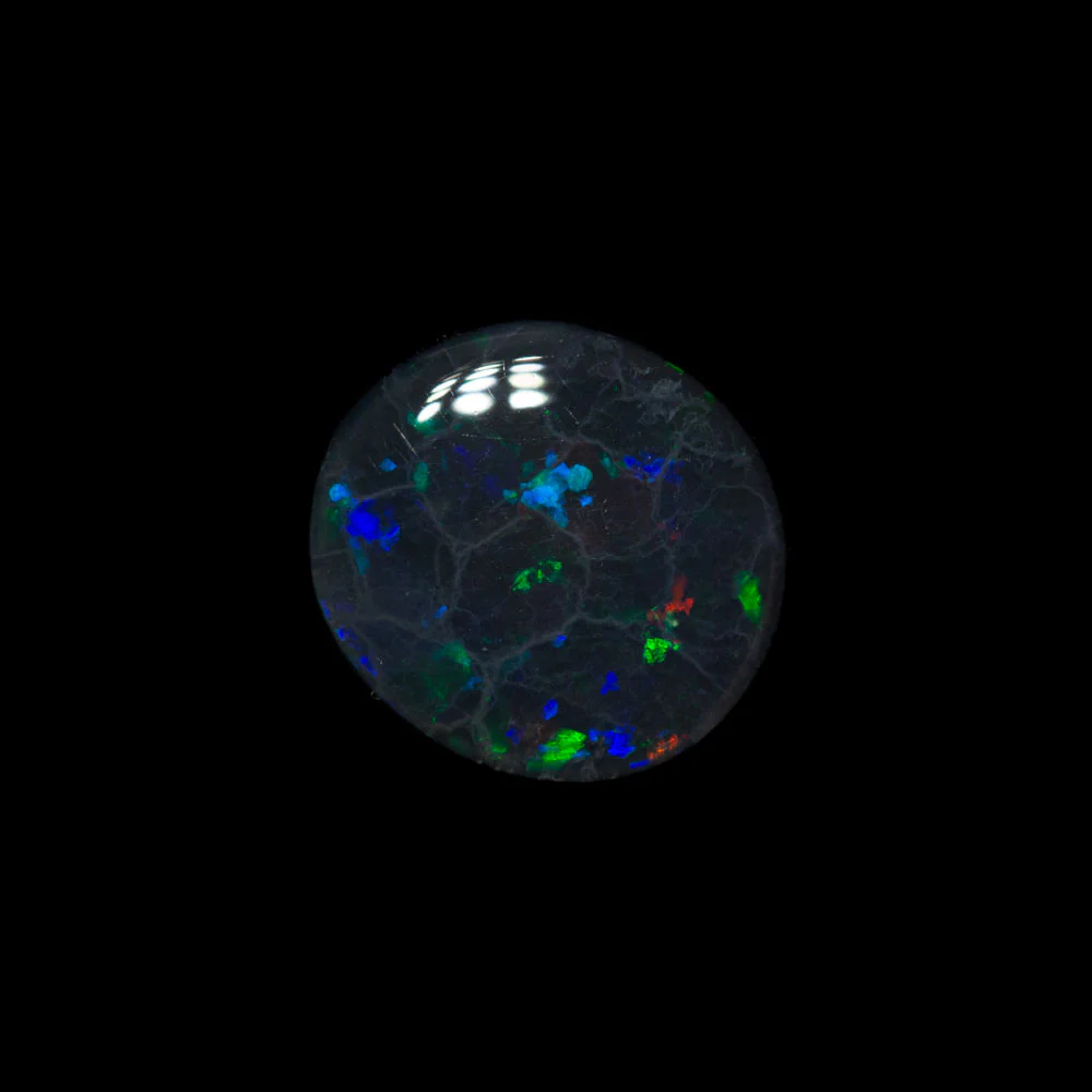 0.85 ct black opal 7.2x6.6x2.7mm - Image 2