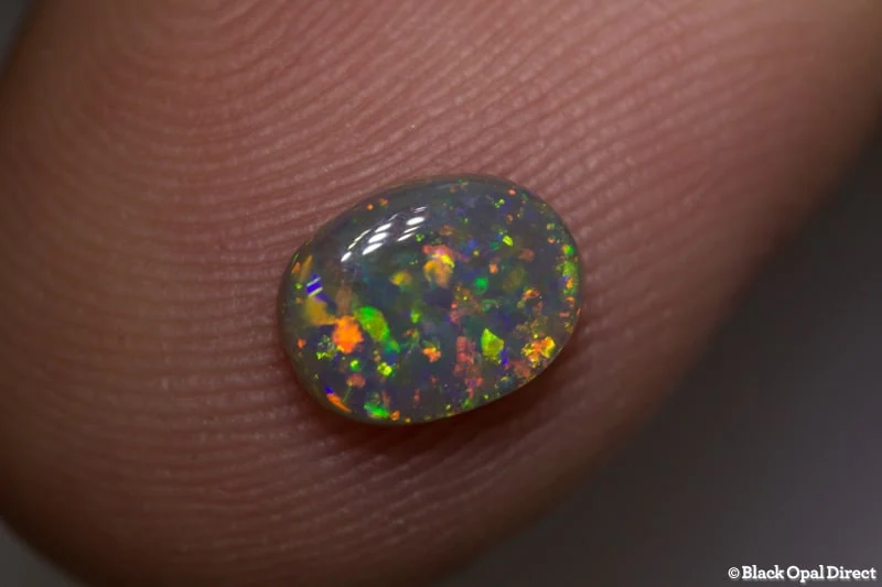 0.85 ct semi black opal 7.5x6x2mm - Image 2