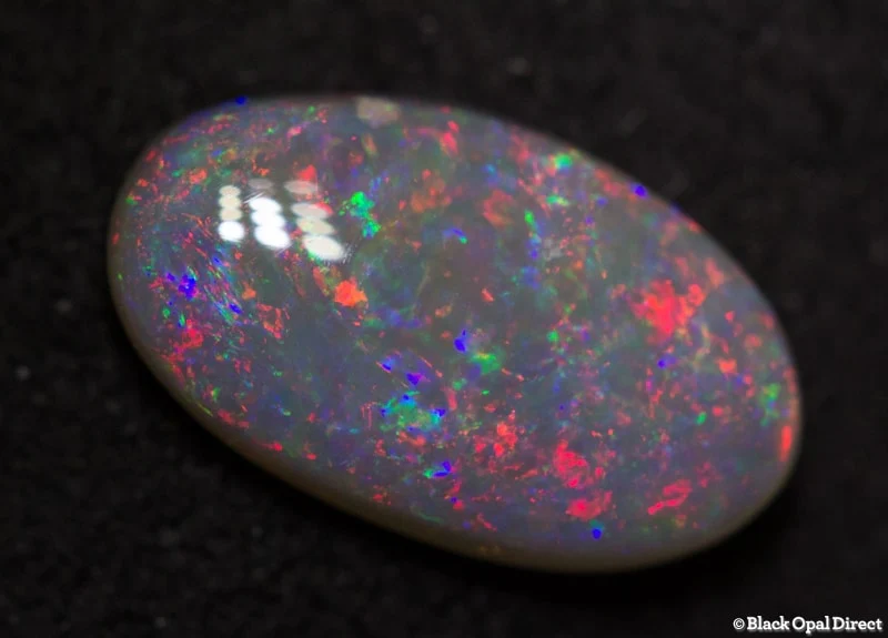 0.87 ct semi black opal 10x6x2mm - Image 3