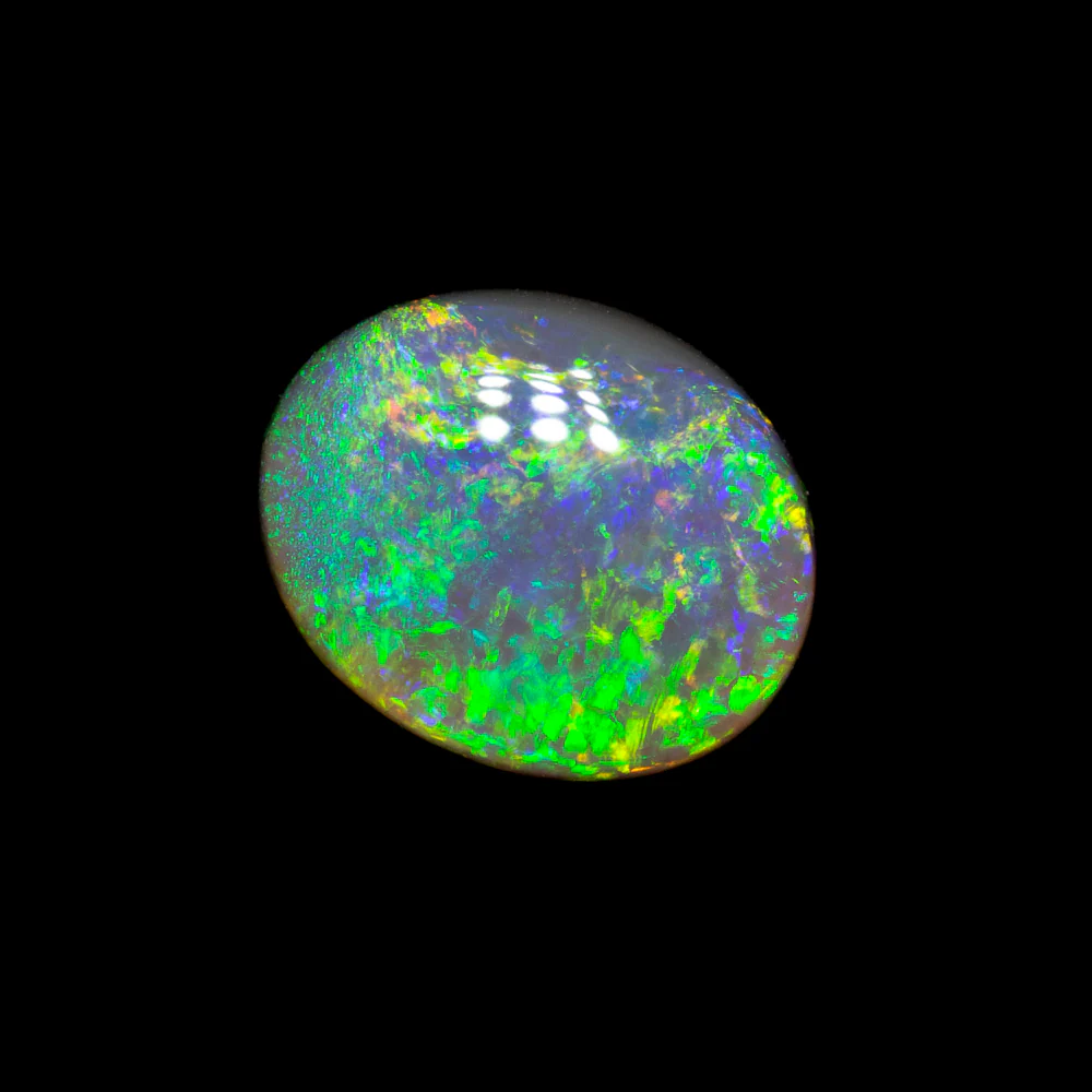 0.89 ct dark opal 7.6x6.2x2.9mm - Image 2