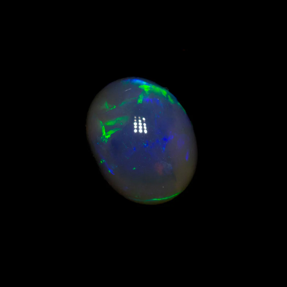 0.90 ct black crystal opal 6.8x5.4x3.9mm - Image 2