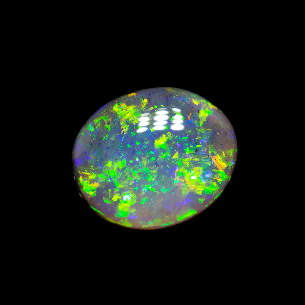 0.90 ct black opal 7.7x6.4x2.8mm - Image 2