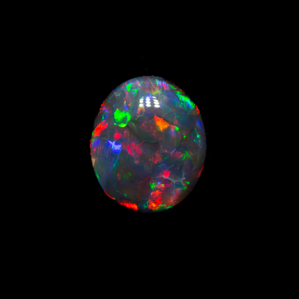 0.90 ct black opal 7.8x6.7x2.8mm - Image 2