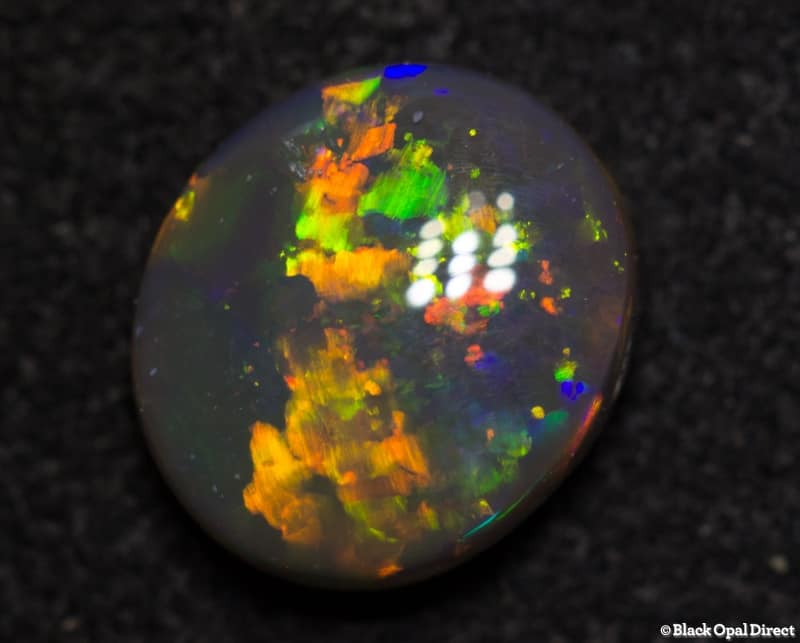 0.90 ct gem black opal 7.5x6.5x3mm - Image 2