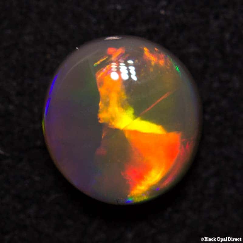 0.90 ct semi black opal 6.5x6.3mm - Image 2