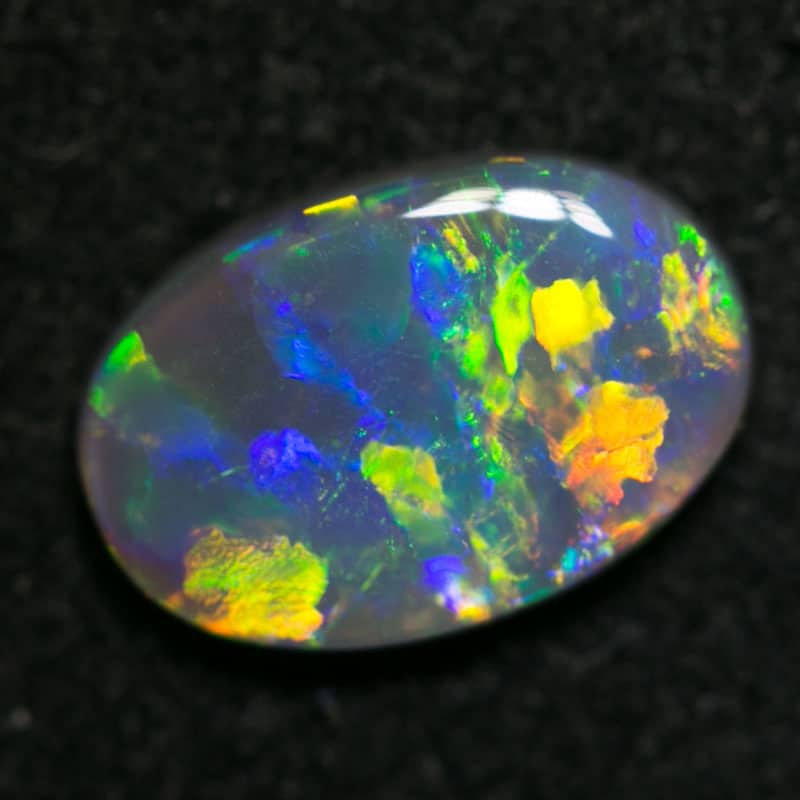 0.91 ct dark opal gem 9x6x2mm - Image 3