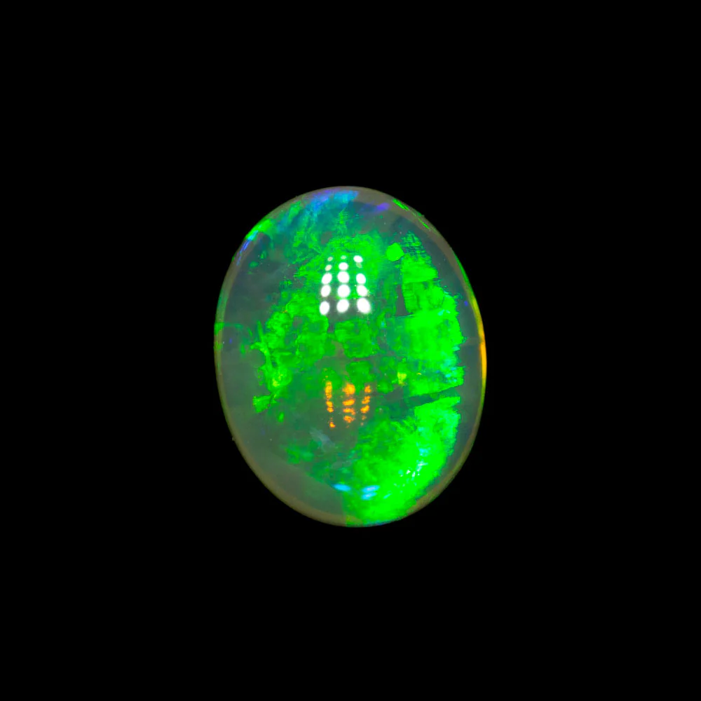 0.91 ct double-sided crystal opal 7.5x5.9x3.2mm - Image 2