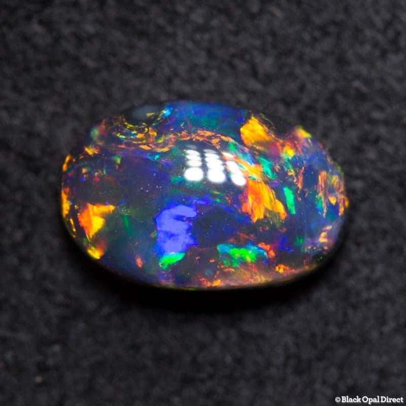 0.91 ct gem black opal 8x5x5mm - Image 3