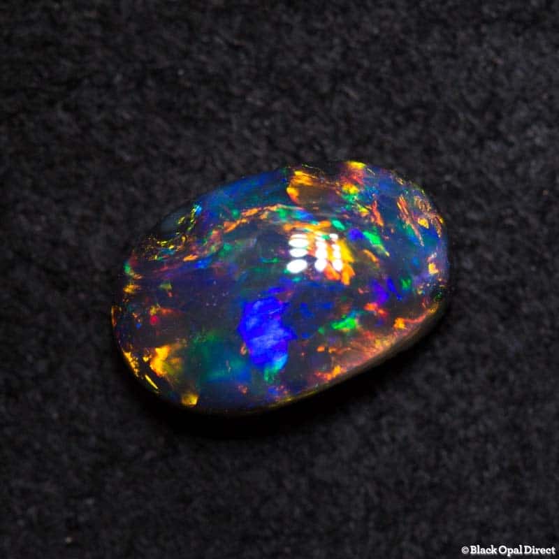 0.91 ct gem black opal 8x5x5mm - Image 4